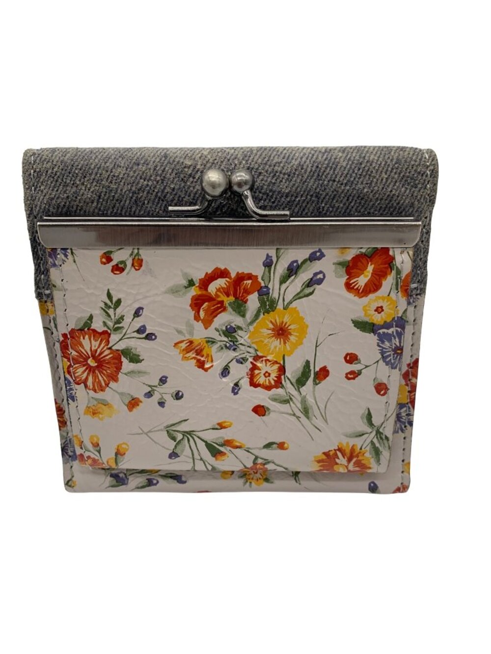 Patricia Nash Gray Mini Meadows Floral Print Bi-Fold Wallet